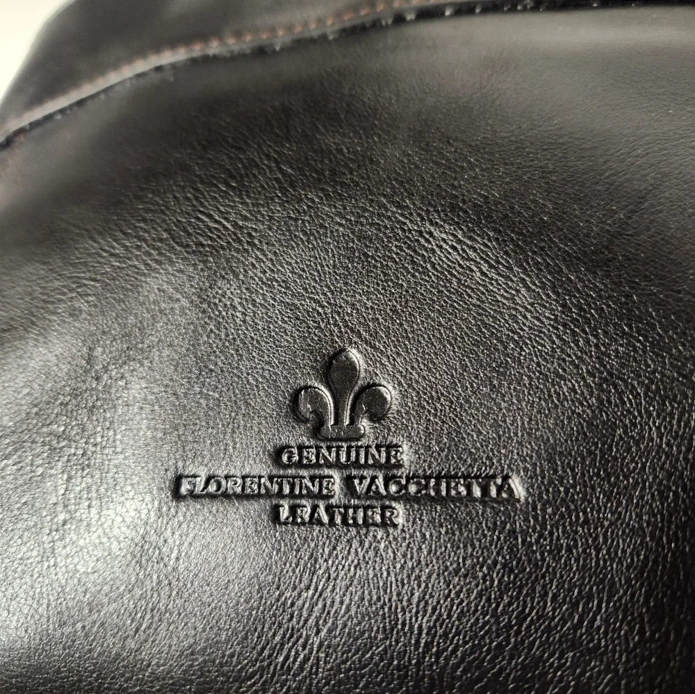 Dooney & Bourke Florentine Cameron Black Vacchetta Leather Crossbody Bag EUC!!